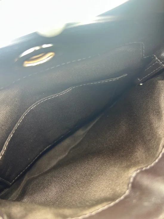 Coach Red Signature Canvas Wristlet with Black Leather Trim - Picture 3 of 4